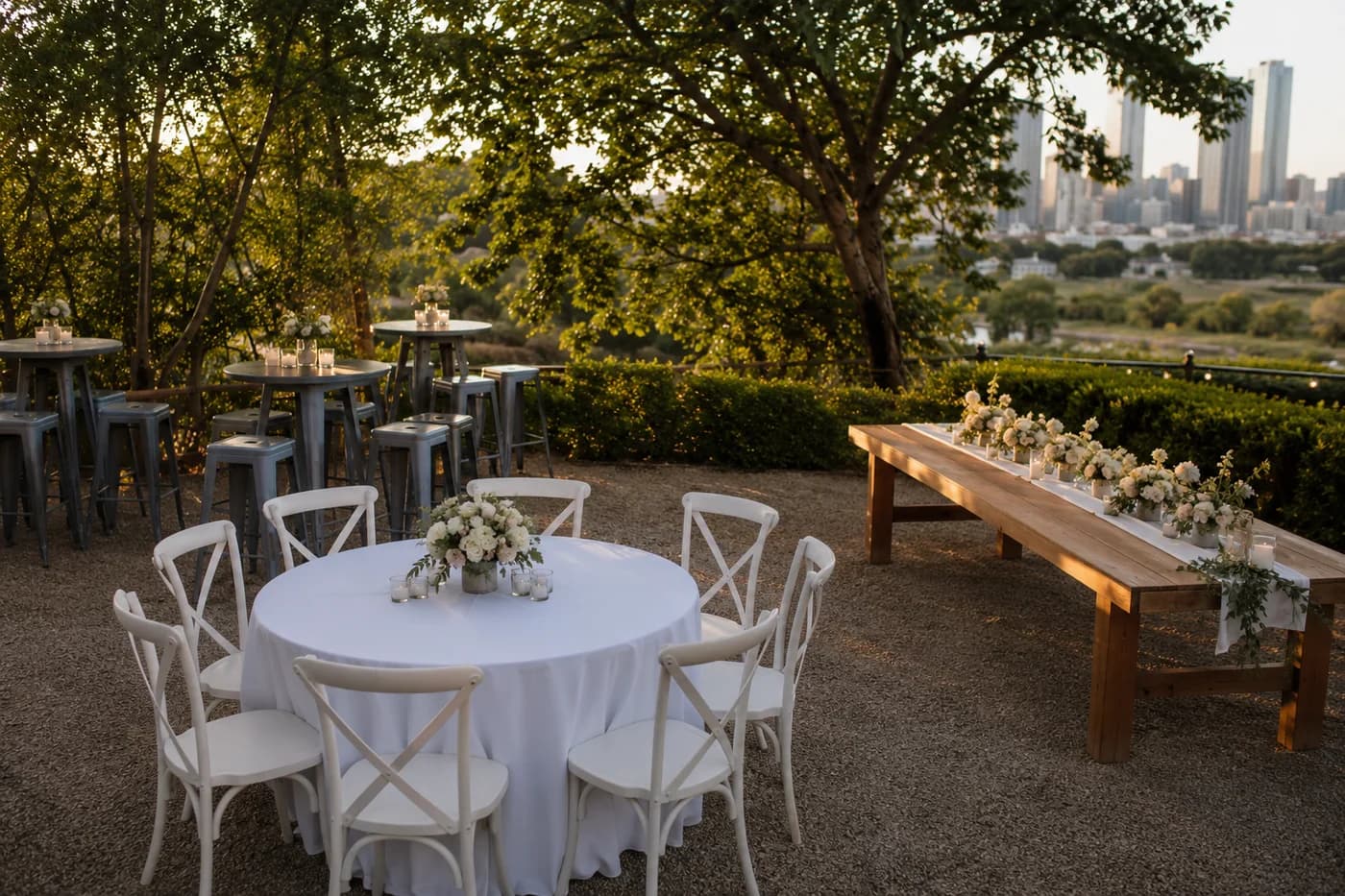 Event furniture prepared for delivery and setup