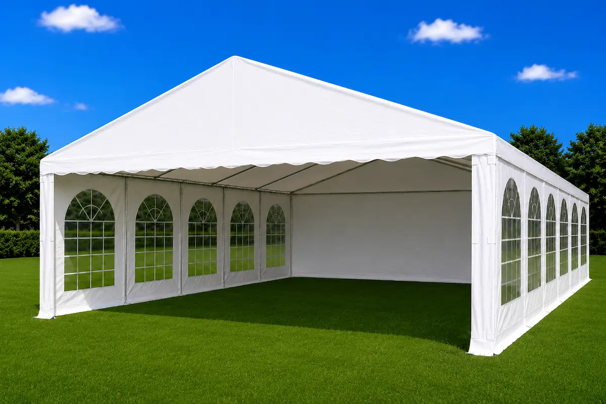 10 metre by 6 metre white event marquee for hire in Melbourne