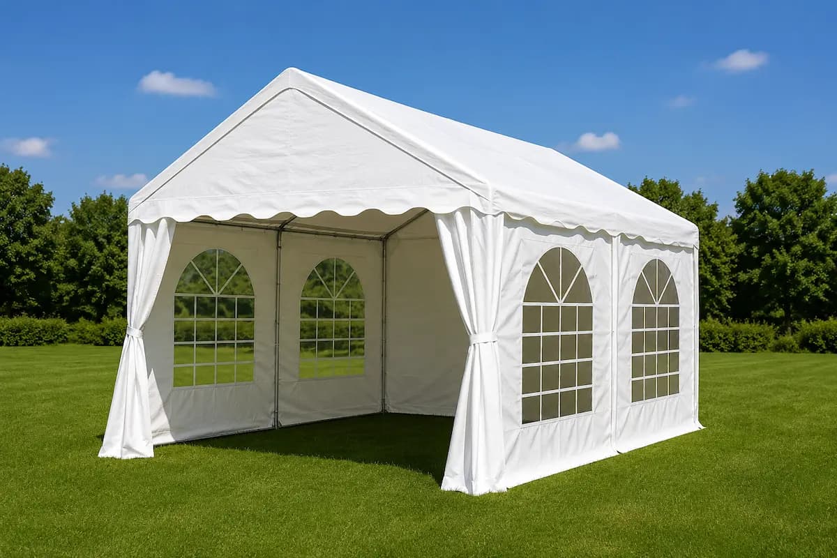 4 metre by 3 metre white event marquee for hire in Melbourne