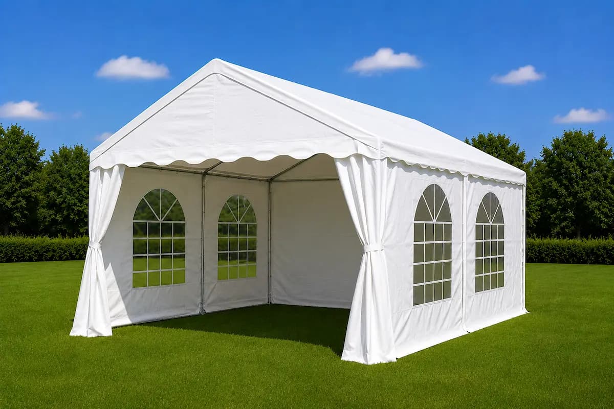 4 metre by 4 metre white event marquee for hire in Melbourne