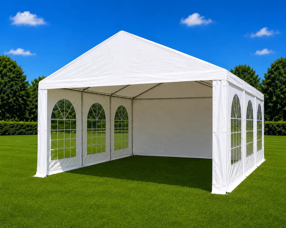 6 metre by 4 metre white event marquee for hire in Melbourne