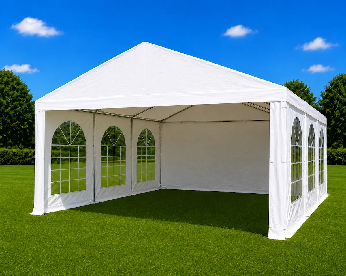 6 metre by 5 metre white event marquee for hire in Melbourne